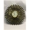 Image 1 : Mid Century Syroco Brutalist Starburst Plastic Battery OP Wall Clock Works.