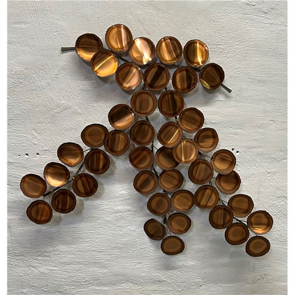 Mid Century Copper Wall Art Piece (Approx: 25"T 29"W)