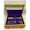Nobility Plate "Wind Song" Cutlery w/ storage Chest (approx: 16.5"W 6"T 12"D)