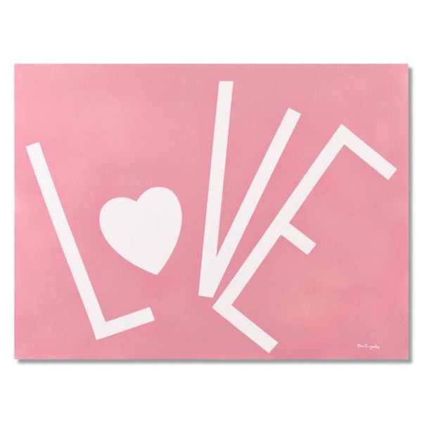 Tom Pergola, "Love" Original Acrylic Painting on Gallery Wrapped Canvas, Hand Signed with Letter of 