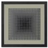 Image 1 : Victor Vasarely (1908-1997), "CTA - 106 - ARG de la série CTA - 102" Framed 1971 Heliogravure Print 