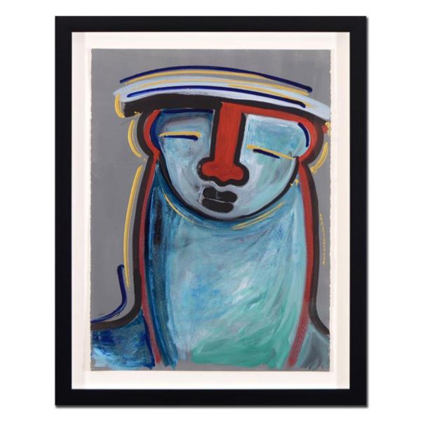 Gaylord Soli, "Milo" Framed Original Mixed Media Acrylic Painting, Hand Signed with Certificate of A