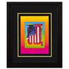 Image 1 : Peter Max- Original Lithograph "Flag with Heart on Blends III"