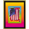 Image 2 : Peter Max- Original Lithograph "Flag with Heart on Blends III"