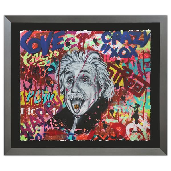 Nastya Rovenskaya- Original Mixed Media on Paper "Genius"