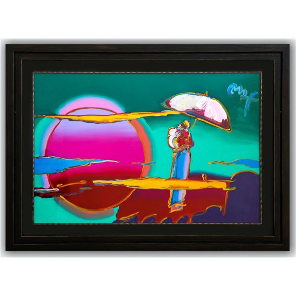 Peter Max- Original Mixed Media "New Moon"