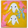 Image 1 : Menashe Kadishman- Original Acrylic on Canvas "Untitled"