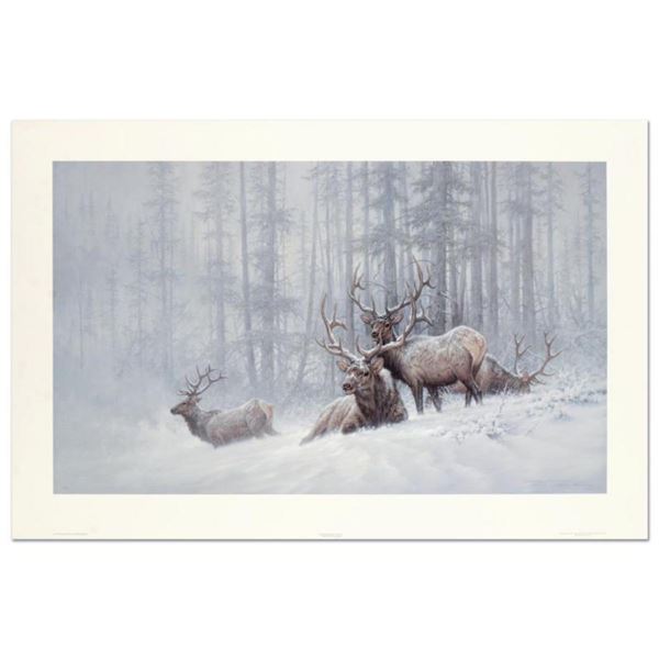 Larry Fanning (1938-2014), "Mountain Majesty - Bull Elk" Limited Edition Lithograph, Numbered and Ha