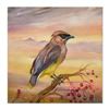 Image 1 : Martin Katon, "American Cedar Waxwing" Original Oil Painting on Canvas, Hand Signed with Letter Auth