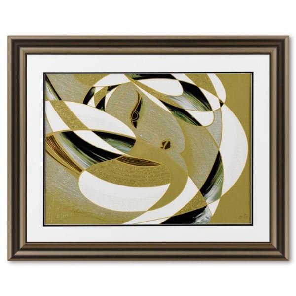Martiros Manoukian, "Dance of Flakes" Framed Limited Edition Mixed Media Silkscreen, Numbered and Ha