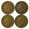 Image 1 : Group of 4 Indian Head Cents 1891, 1905, 1906, 1907