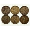 Image 1 : Group of 6 Lincoln Wheat Cents 1920, 1920-D, 1920-S, 1921, 1923, 1924