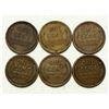Image 2 : Group of 6 Lincoln Wheat Cents 1920, 1920-D, 1920-S, 1921, 1923, 1924
