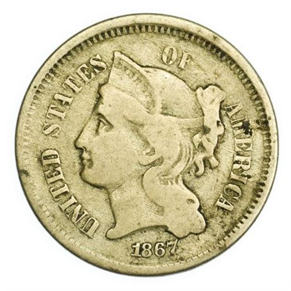1867 Nickel Three Cents
