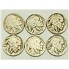 Image 1 : Group of 6 Buffalo Nickels 1920, 1921, 1923, 1925, 1927, 1929