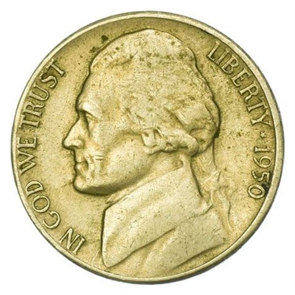 1950-D Jefferson Nickel