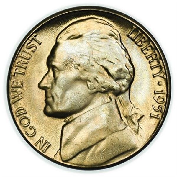 1951-D Jefferson Nickel