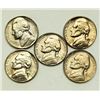 Image 1 : Group of 5 Jefferson Nickels 1948-S, 1949, 1949-D, 1950, 1953-S