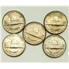 Image 2 : Group of 5 Jefferson Nickels 1948-S, 1949, 1949-D, 1950, 1953-S