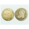 Image 1 : Group of 2 Capped Bust Dimes 1827 and 1831