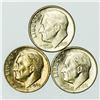 Image 1 : Group of 3 Roosevelt Dimes 1956-D, 1961-D, 1968