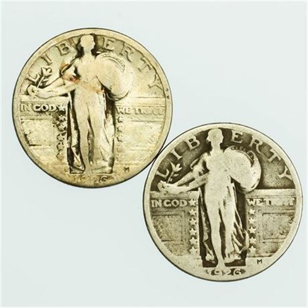 Group of 2 Standing Liberty Quarters 1926 and 1926-S