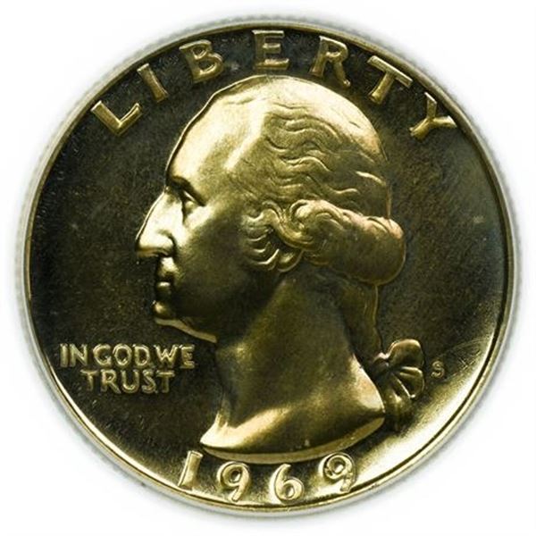 1969-S Proof Washington Quarter ICG PR-70 CAM