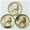 Image 1 : Group of 3 AU Washington Silver Quarters 1940-S and 1964-D