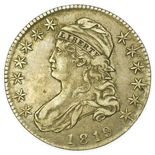 1819/8 Large 9 Capped Bust Half Dollar