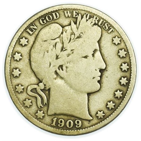 1909-S Barber Half Dollar