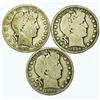 Image 1 : Group of 3 Barber Half Dollars 1906, 1906-O, 1907-O