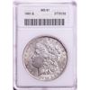 Image 1 : 1891 $1 Morgan Silver Dollar Coin ANACS MS61 Old Soap Box Holder