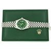 Image 4 : Rolex Men's Stainless Steel Green Diamond & Emerald Datejust Wristwatch