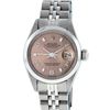 Image 2 : Rolex Ladies Stainless Steel Salmon Dial Datejust Wristwatch Oyster Perpetual