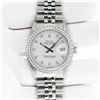 Image 3 : Rolex Men's Stainless Silver Diamond Datejust Wristwatch