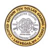 Image 2 : .999 Silver Treasure Island Las Vegas $10 Casino Gaming Token Limited Edition