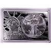 Image 1 : 1996 $1 American Silver Eagle Coin & 2oz Silver Bar Set