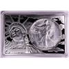 Image 1 : 1986 $1 American Silver Eagle Coin & 2oz Silver Bar Set