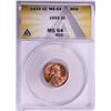 Image 1 : 1933 Lincoln Wheat Cent Coin ANACS MS64 Red