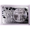 Image 1 : 1996 $1 American Silver Eagle Coin & 2oz Silver Bar Set