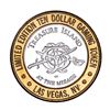 Image 2 : .999 Silver Treasure Island Las Vegas $10 Casino Gaming Token Limited Edition