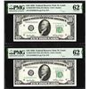 Image 1 : Lot of (2) Consecutive 1950 $10 Federal Reserve Notes St. Louis PMG Uncirculated 62EPQ