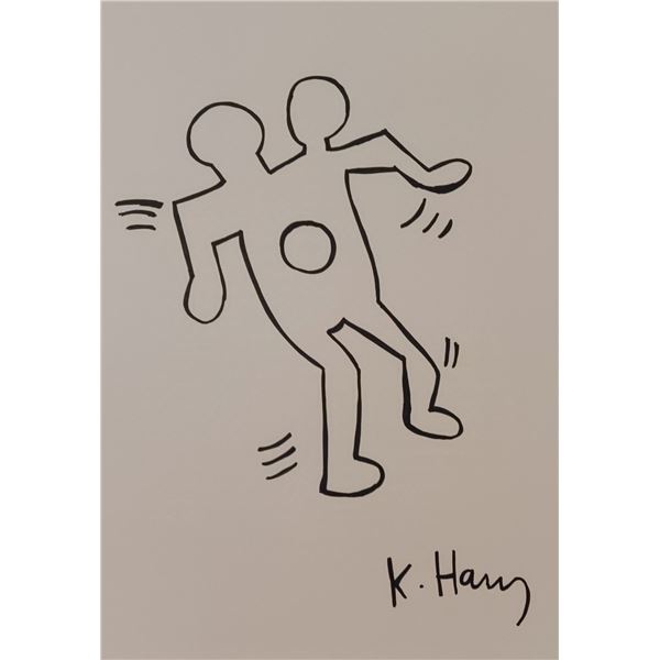 Keith Haring Jigsaw man drawing.