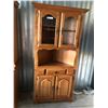 Image 1 : Wood Corner Cabinet with Glass Doors