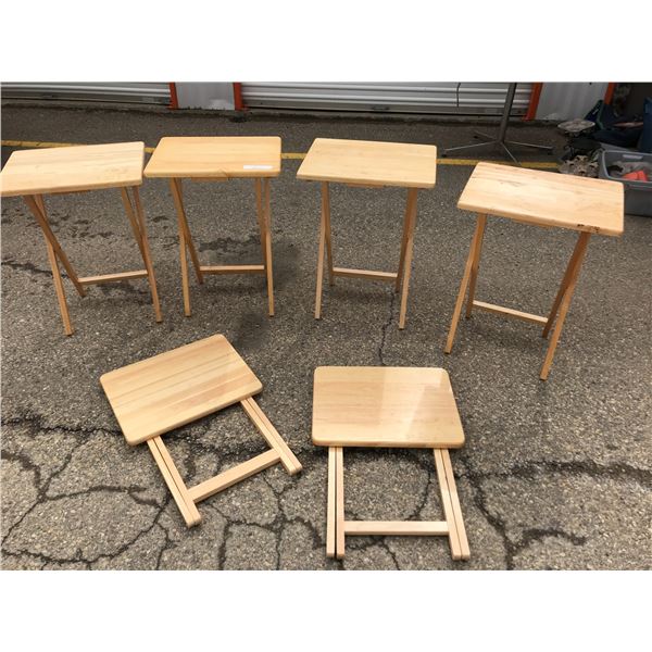 6 Wooden TV Trays