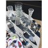 Image 2 : Glass Bowls, Mugs, Assorted Salt and Pepper Shakers, Crystal Vase, Cream and Sugar, Serving Set, But