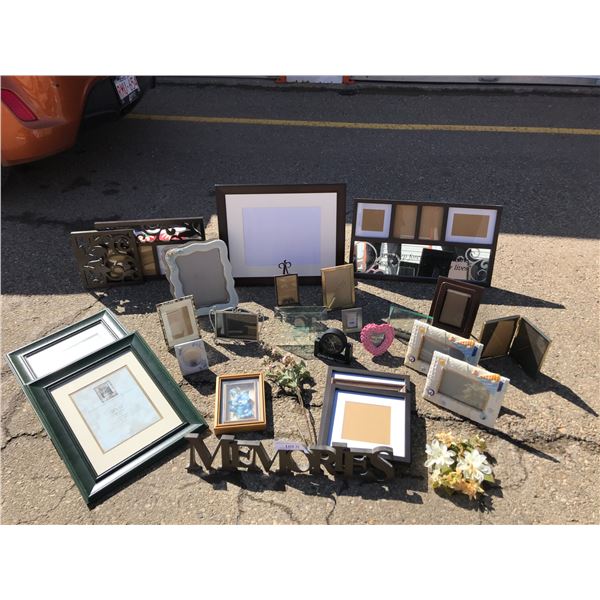 Assorted Picture Frames, Memories Decor, Clock