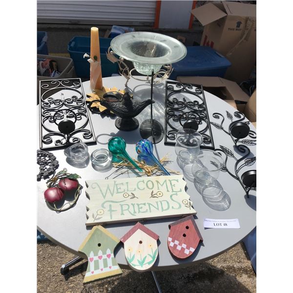 Genie Lamp, Automatic HandBlown Watering Globes, Decorative Bowl, Set of 2 Wall Candle Sconces, Teal