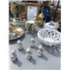 Image 2 : Assorted Brass Candle Holders, Forever Friends Framed Picture, Candle Holders, Porcelain Angel Figur
