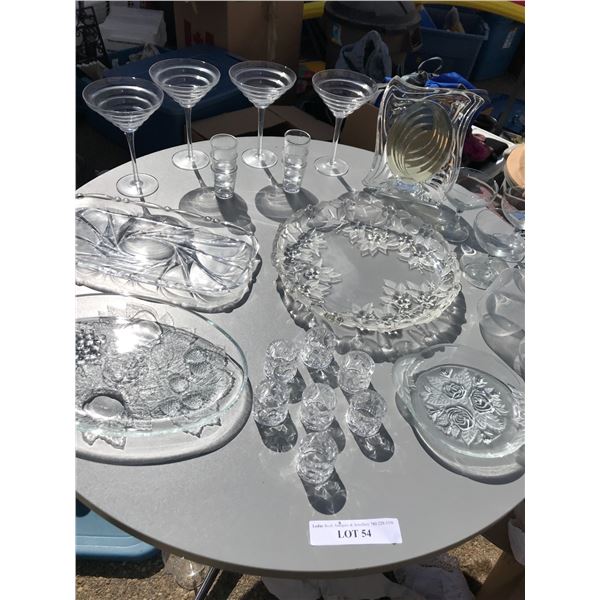 Glass Picture Frame, Glasses, Serving Dishes, Pinwheel Napkin Holder, Shot Glasses